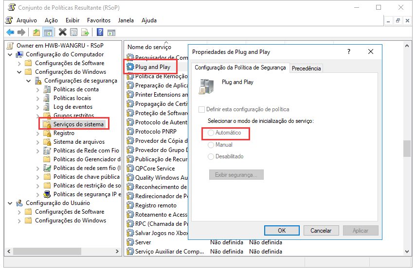 Corrigir windows 7 compilação 7601 com RSOP