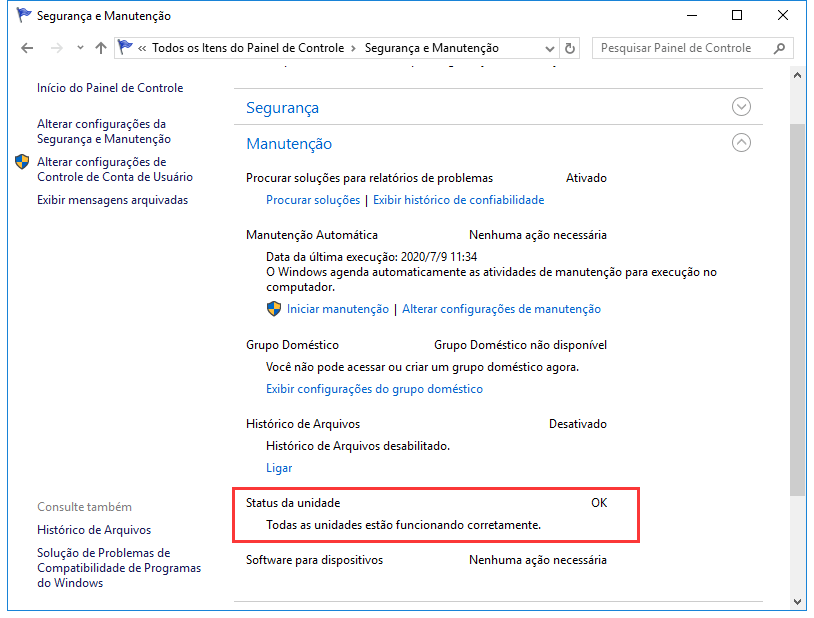 Resolvendo problemas em Unidades de Armazenamento usando o ChkDsk do Windows