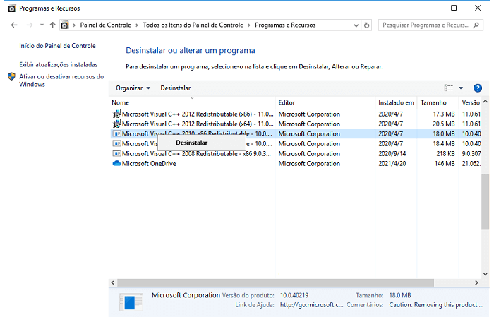Remover o aplicativo bloatware para tornar o Windows 10 mais rápido
