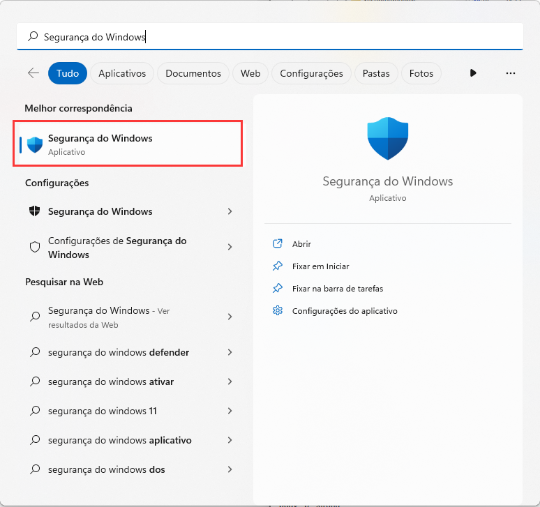 segurança do windows win11