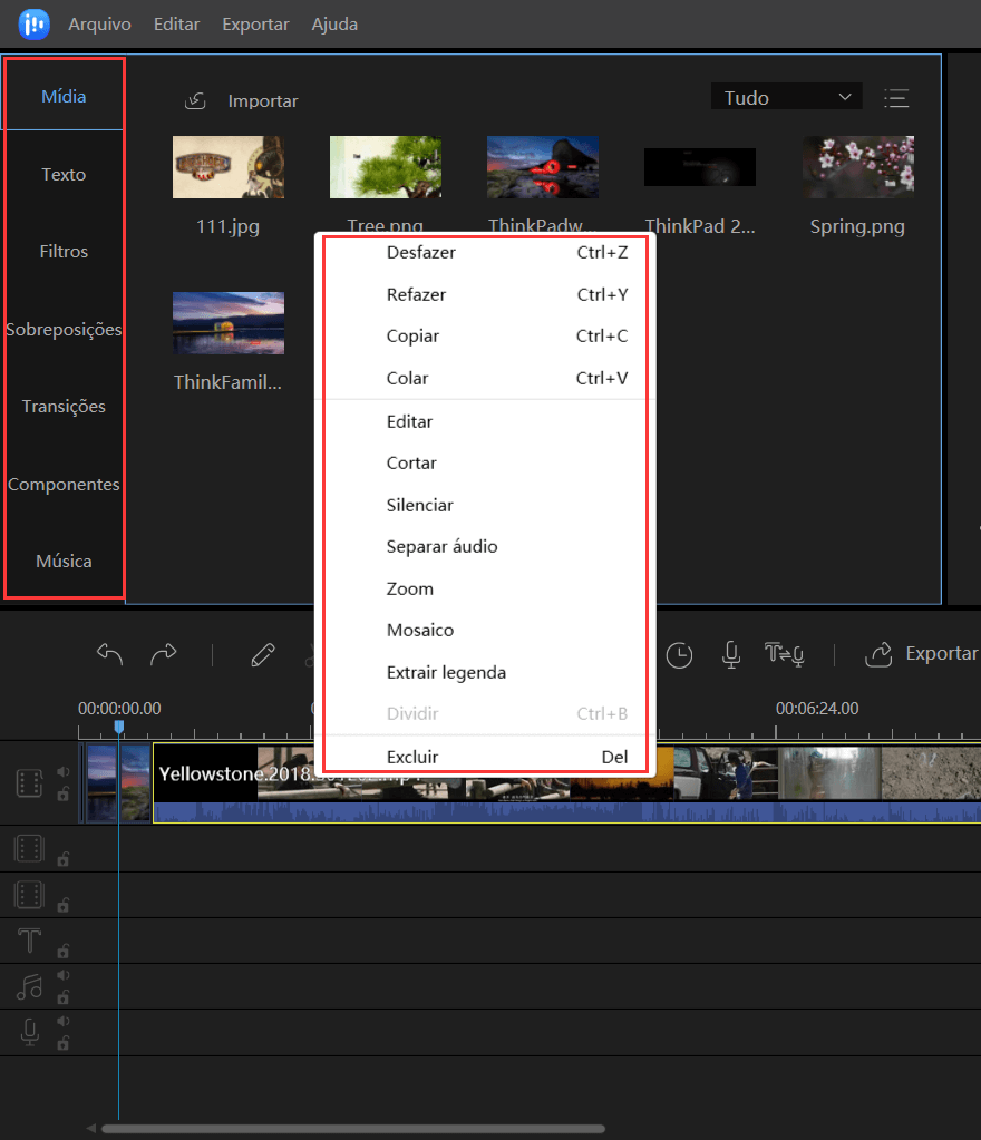 editar vlog com todos os recursos