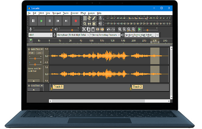 Recuperação de gravações do Audacity.