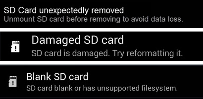 Não é possível formatar o cartão SD no telefone Android