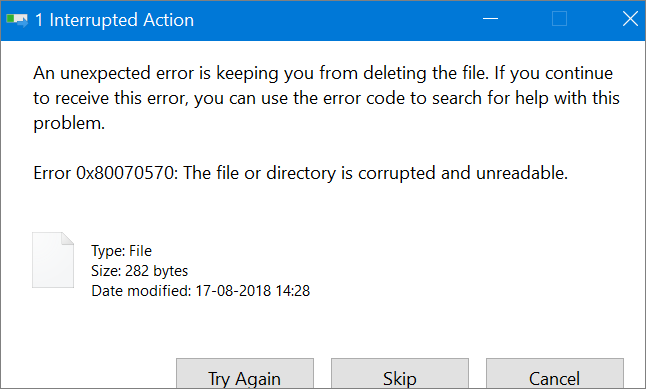  Resolvido Como Excluir Um Arquivo Corrompido Do Windows 10 EaseUS