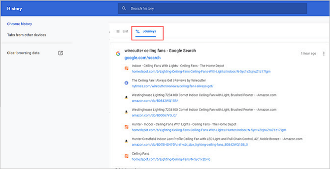o que é o Chrome Journeys