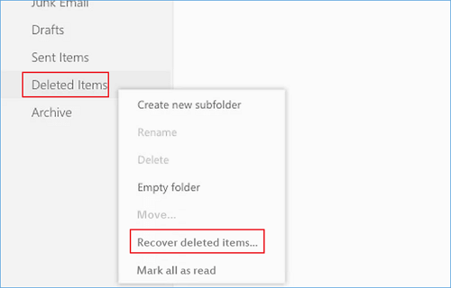 recuperar emails deletados no Hotmail