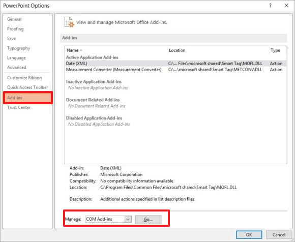 desativar complementos