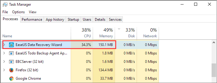 Corrigir o erro de travamento do EaseUS Data Recovery Wizard.