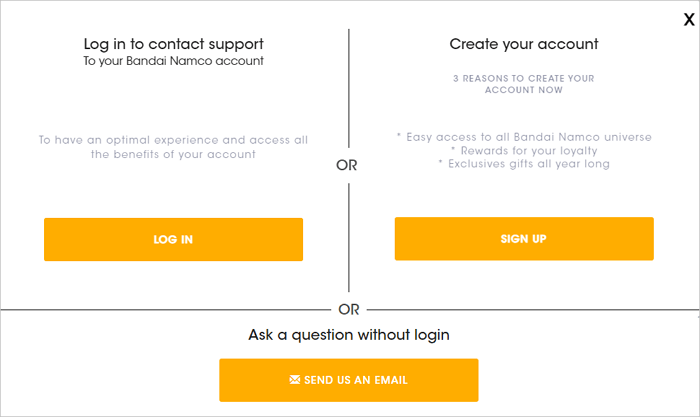 entre em contato com a equipe de suporte da Elden Ring