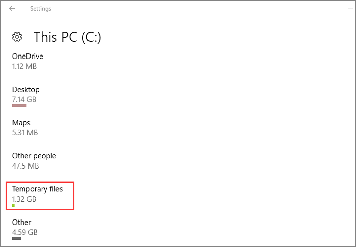 Esvazie a lixeira nas configurações passo 3