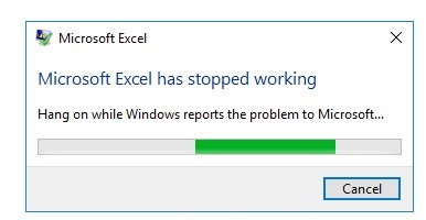 excel parou de funcionar