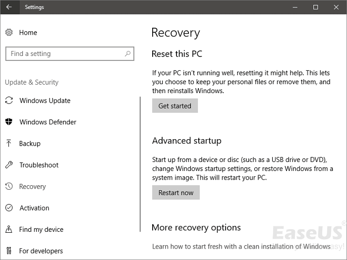 resetar pc