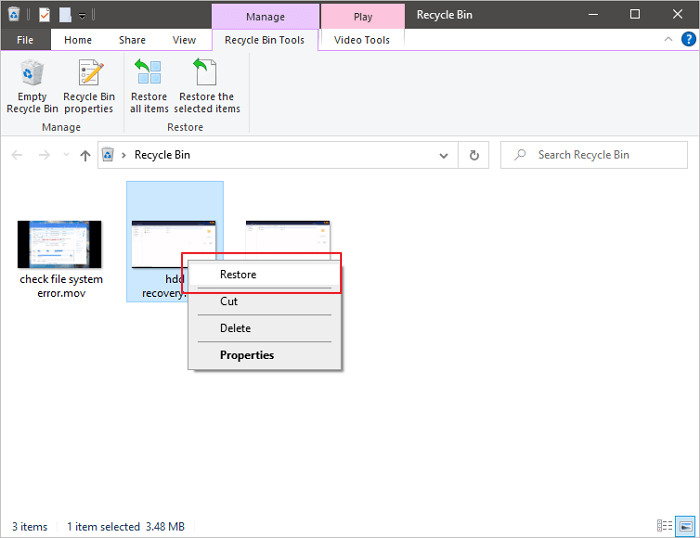 recuperar vídeo excluído da lixeira-2
