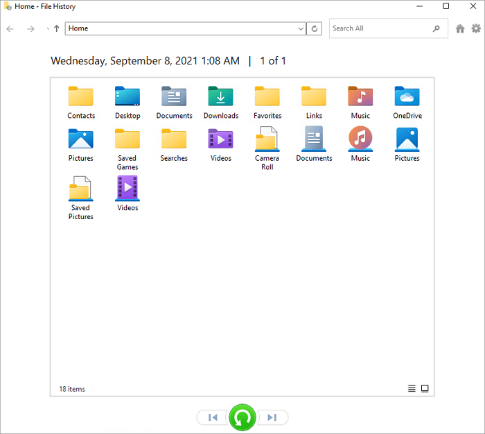 Recupere arquivos excluídos permanentemente com o histórico de arquivos - 2