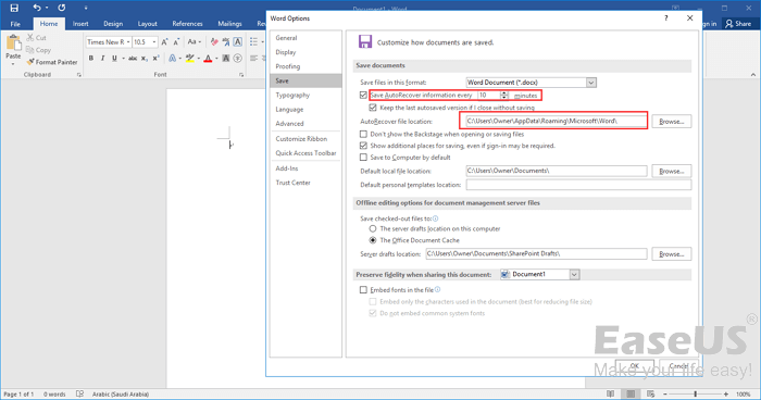 como recuperar documento do Word não salvo