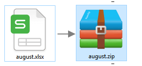 alterar a extensão do excel