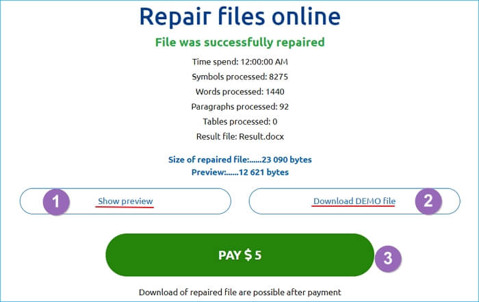 Visualize o conteúdo do arquivo DOCX reparado