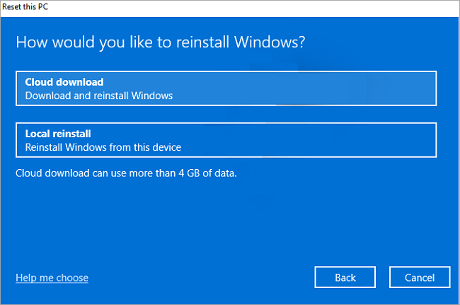 Reinstalação local do Windows 11