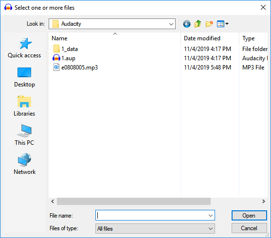 Restaure trilhas perdidas do Audacity.