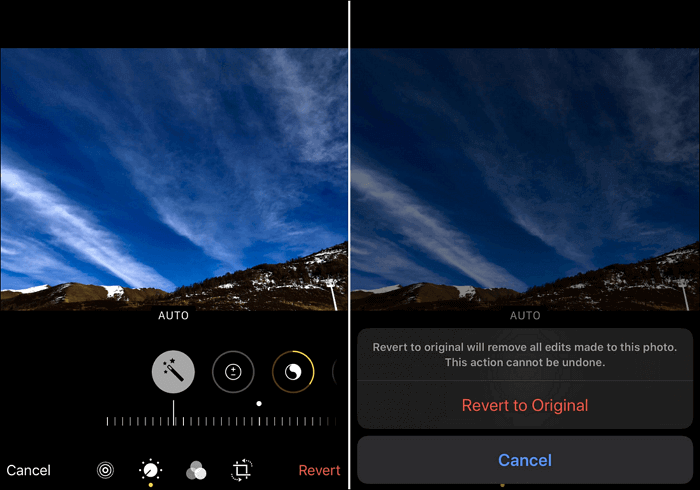 reverter foto editada para original no iPhone