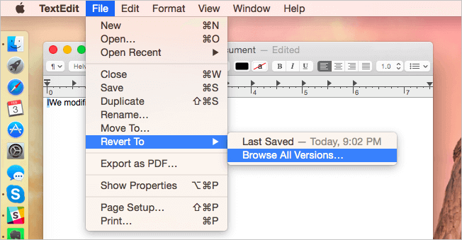 reverter foto editada para original no Mac