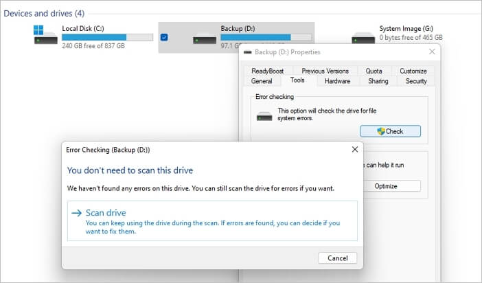 ferramenta de verificação de erros do windows