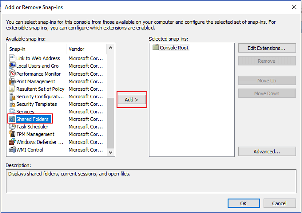 console de gerenciamento da microsoft