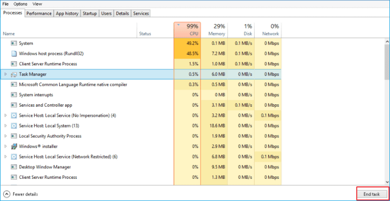 Corrija rapidamente o problema de alto uso da CPU e aumente a RAM.