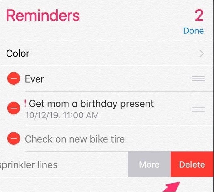 clique na opção excluir