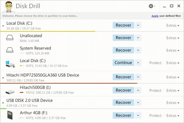 Recuperação de dados do Disk Drill para iPhone
