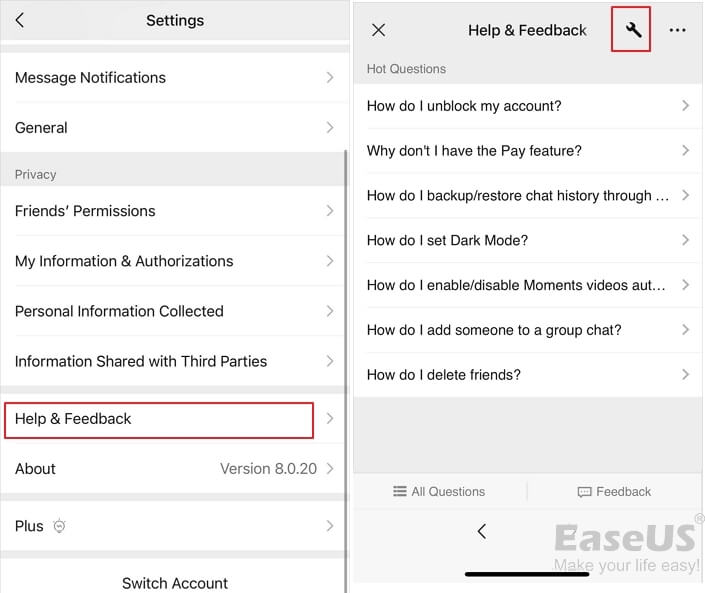 como posso recuperar o histórico de bate-papo perdido do WeChat do iphone/android-1