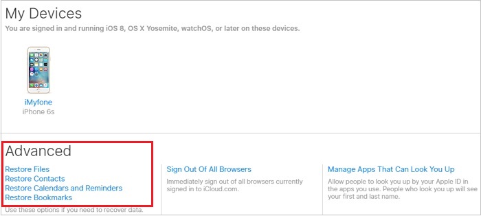 Recupere arquivos do aplicativo do iCloud