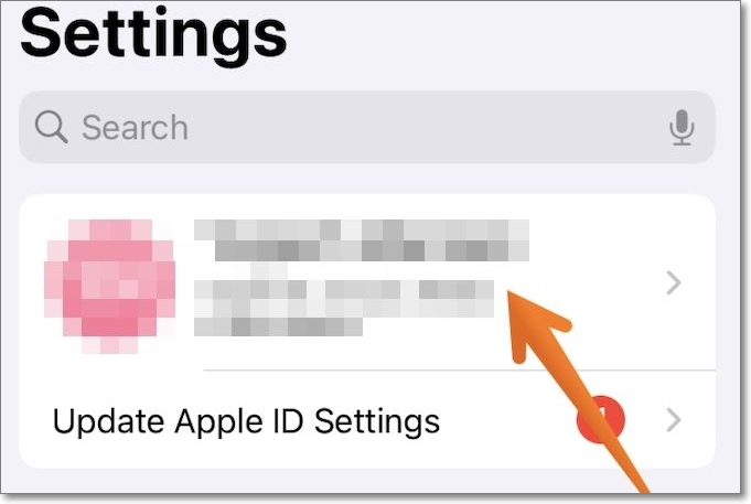 Toque em Configurações do perfil