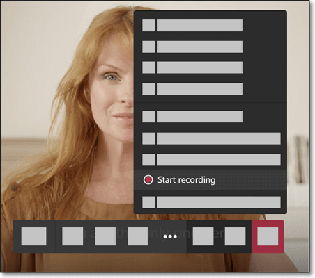 Grave reuniões de equipes com aplicativo de desktop