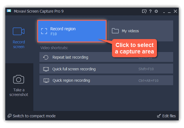 movavi escolha gravar