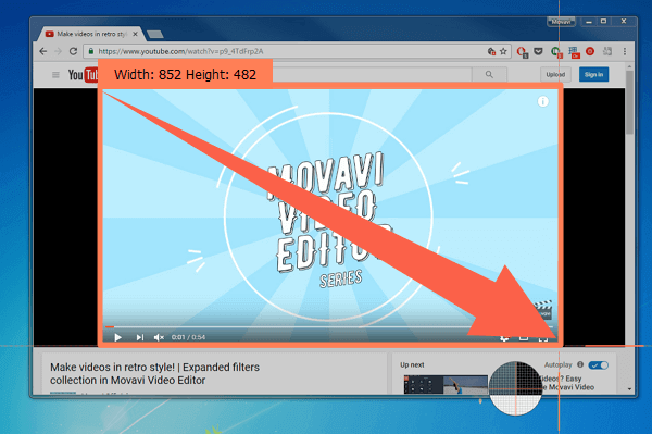 movavi definir área de captura