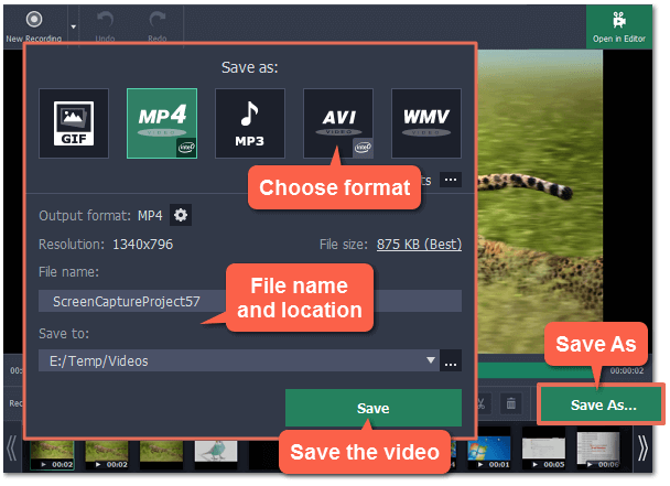 movavi salvar no comouter