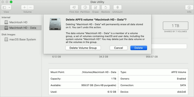 Apagar Macintosh HD