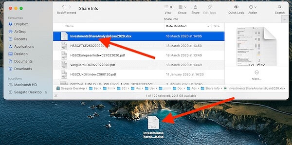 Arraste e solte os arquivos
