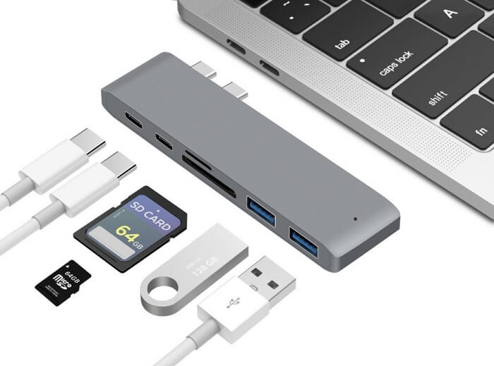 usb-c para leitor de cartão sd mac