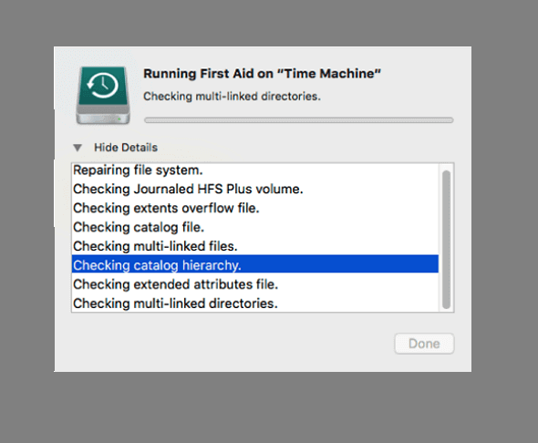 Corrija a corrupção do Time Machine.