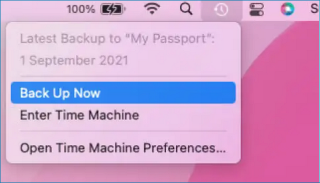 reinicie o backup