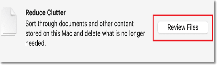 Revise os arquivos para excluir arquivos manualmente