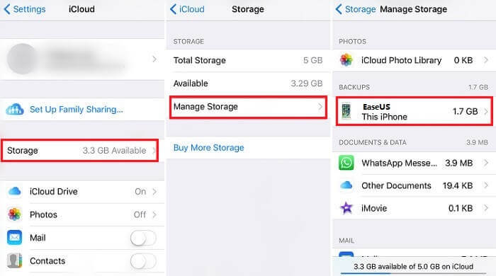 Restaurar o iPhone do backup do iCloud