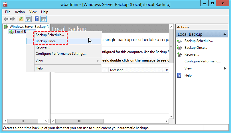 Criar backup dos dados de disco do Windows Server