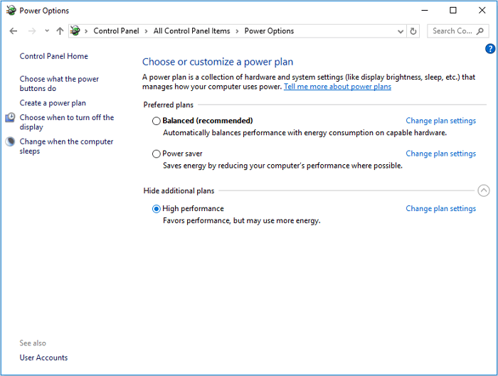 Como acelerar o Windows 10 - alterar o plano de energia