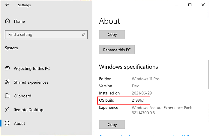 Verifique a compilação do sistema