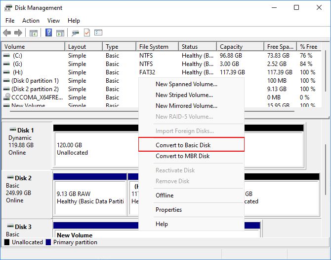 Como Converter Um Disco Dinâmico Em Windows Server Básico Easeus 0141