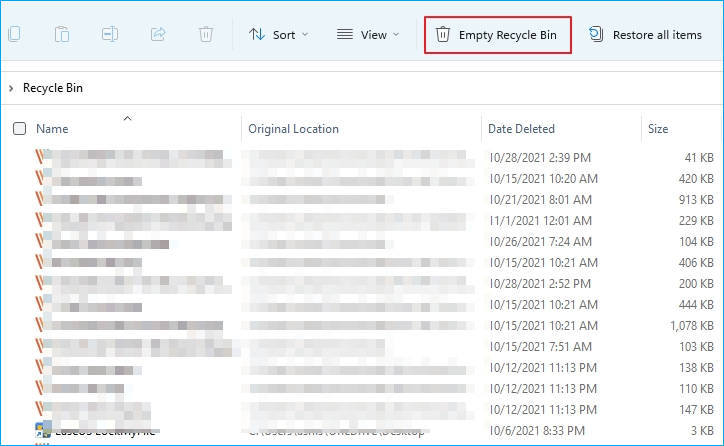 Janelas vazias da lixeira