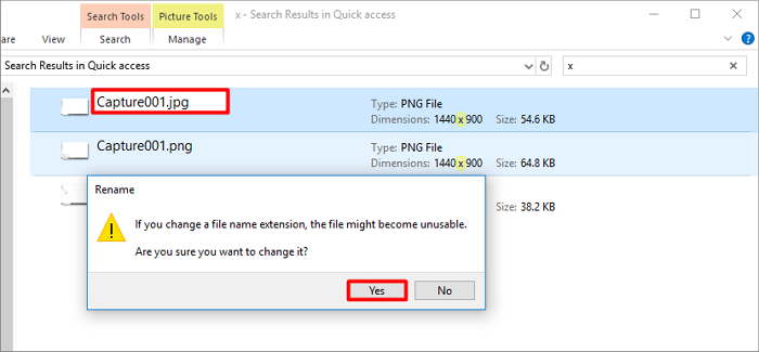 Digite a nova extensão de arquivo